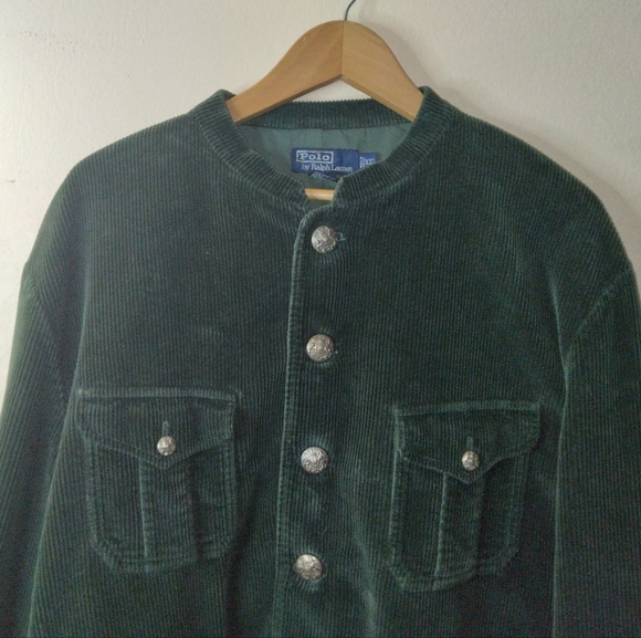 Polo Ralph Lauren Green Corduroy Military Hunting Jacket Coat Size XXL - Picture 4 of 16